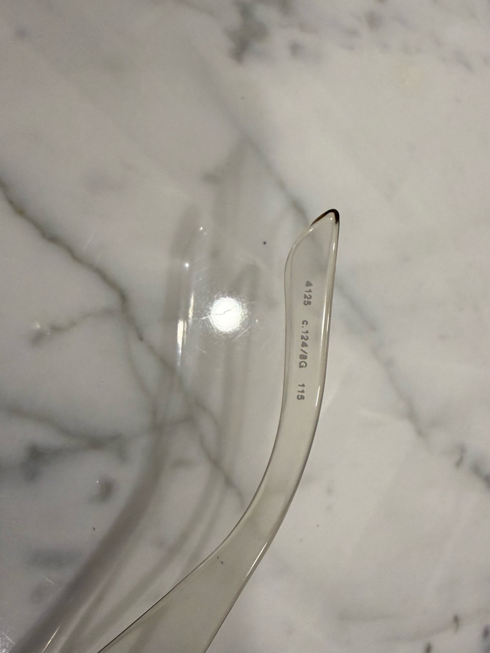 Chanel Vintage Y2K Rimless Shield Sunglasses in Gradient Blue Gray - Picture 5 of 5